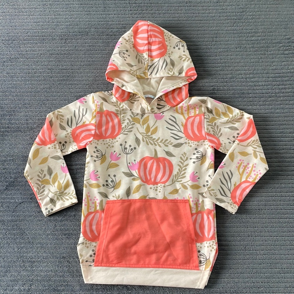 Girls Pumpkin Hoody 5T